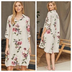 Milio Milano MM  Floral Linen Dress
$125.00